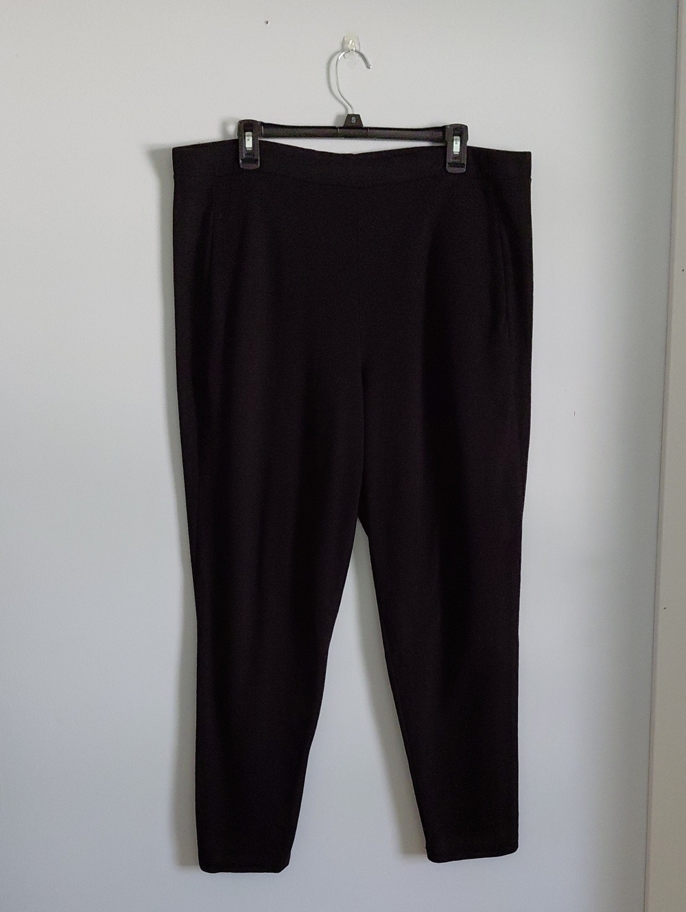 Eileen Fisher Black Women’s Pull-On Stretch Pants Classic Comfort Careerwear L